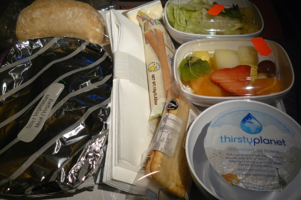 Veganem v Thajsku - jídlo v letadlech
